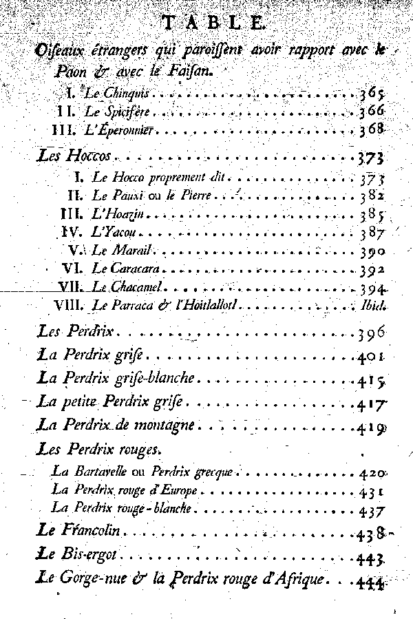 Table des matières