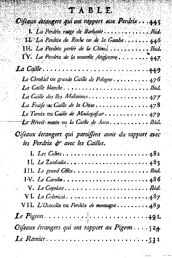 Table des matières