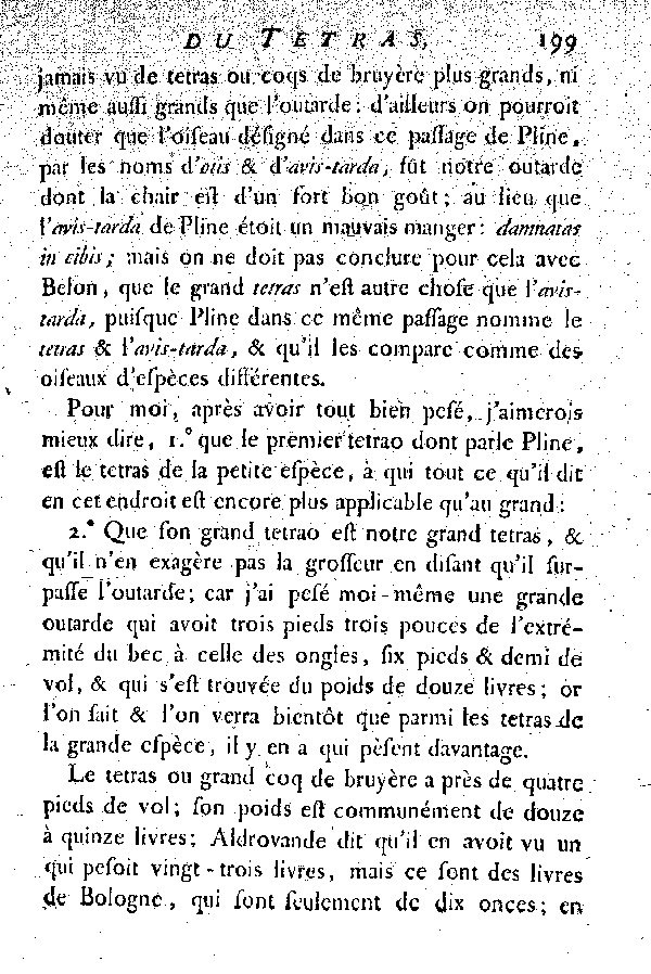 Le Tetras ou le grand Coq de bruyère