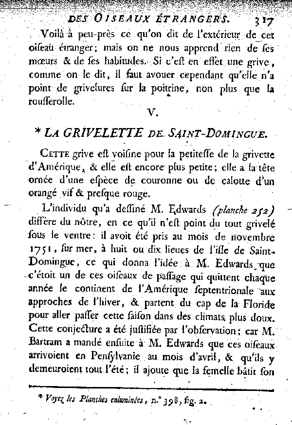 V. La Grivelette de Saint-Domingue