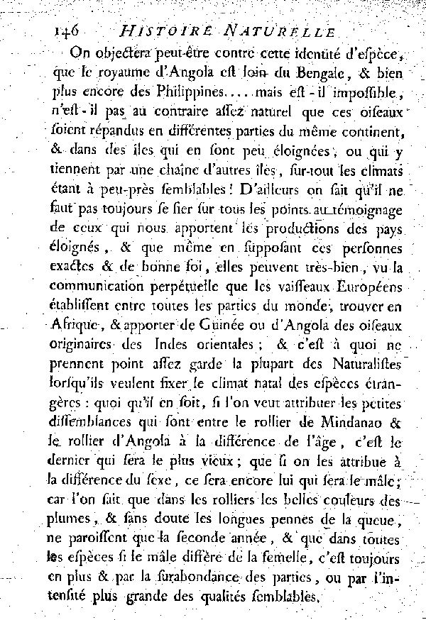 II. Le Rollier d'Angola et le Cuit ou le Rollier de Mindanao