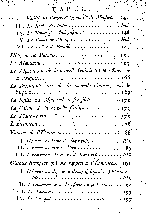 Table des matières