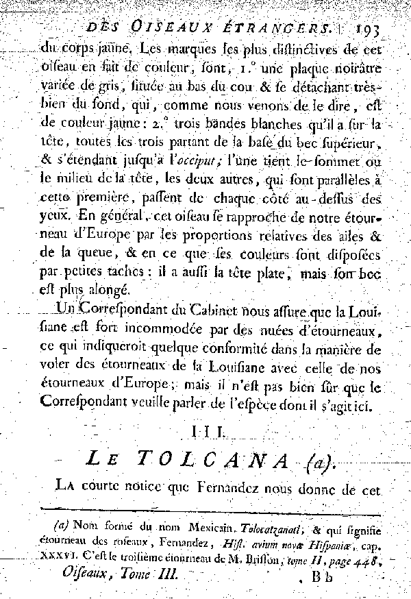 III. Le Tolcana