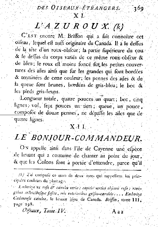 XII. Le Bonjour-commandeur.