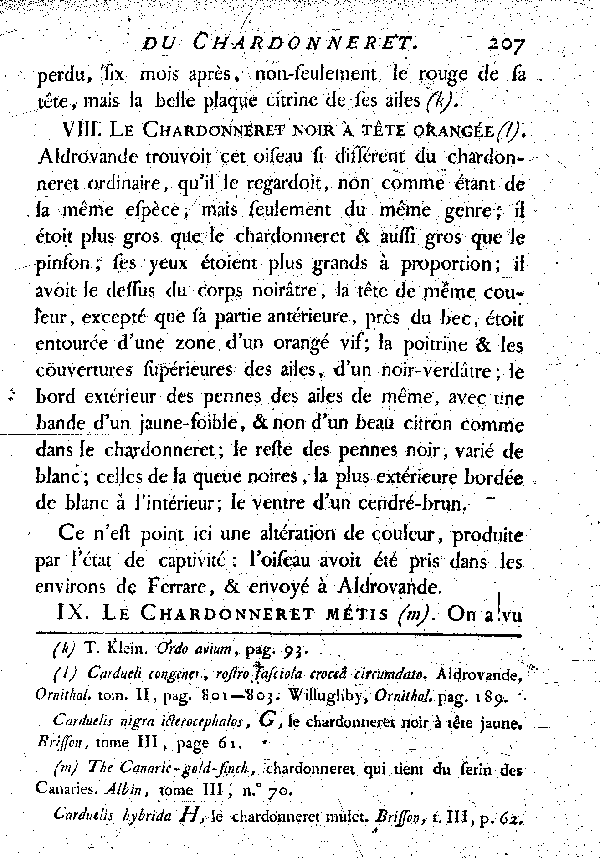 IX. Le Chardonneret métis.