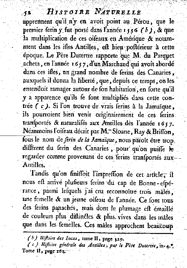 Oiseaux étrangers qui ont rapport aux Serins.