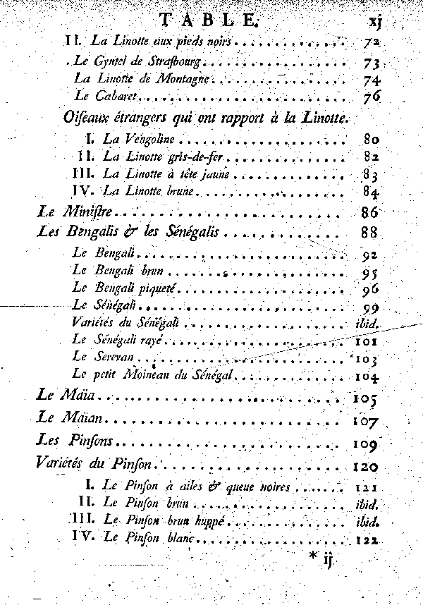 Table des matières