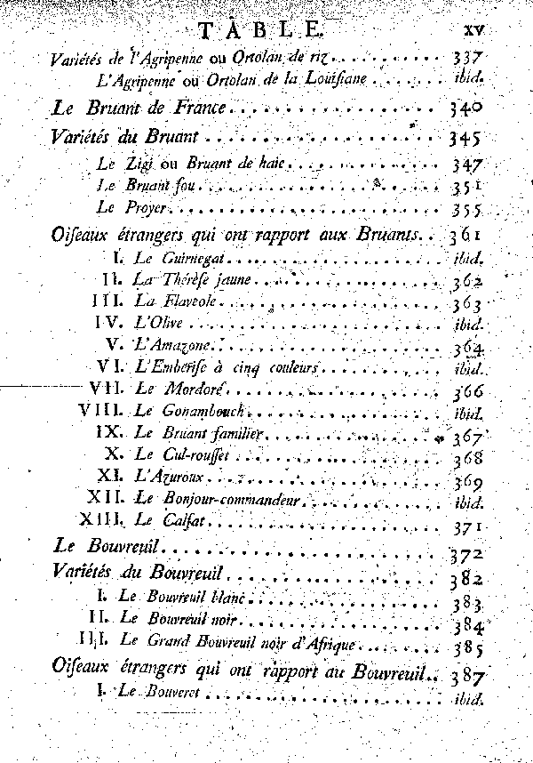 Table des matières