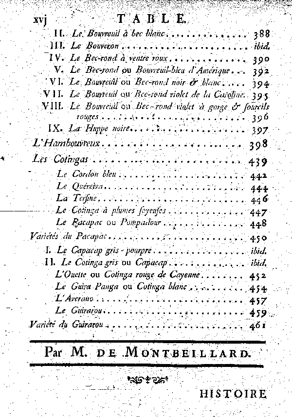 Table des matières