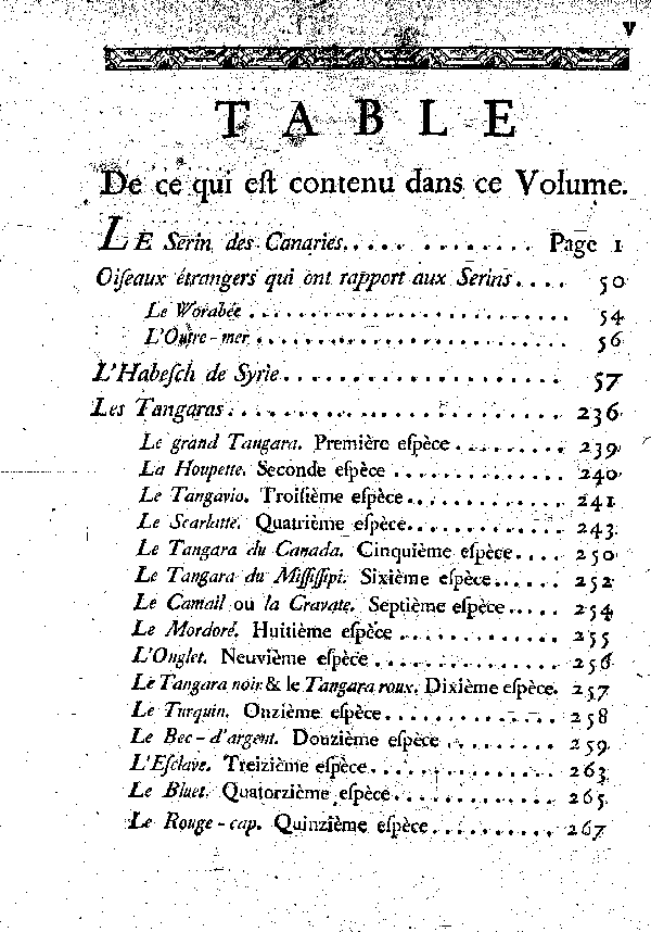 Table des matières