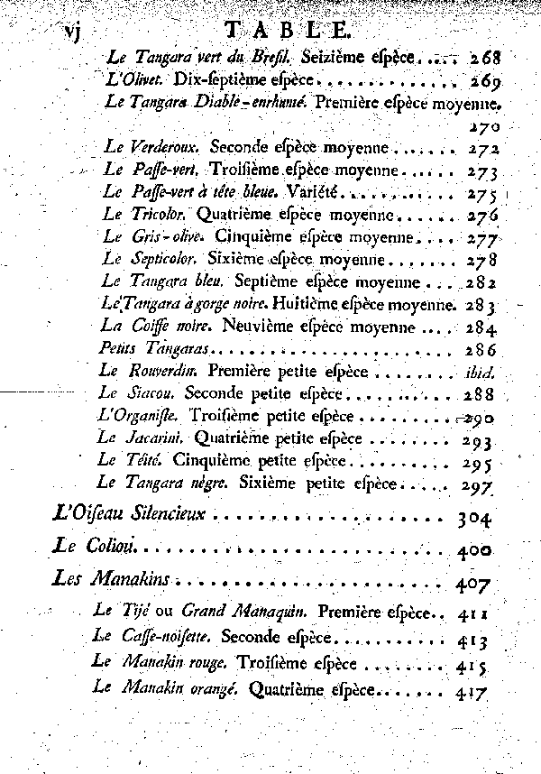 Table des matières