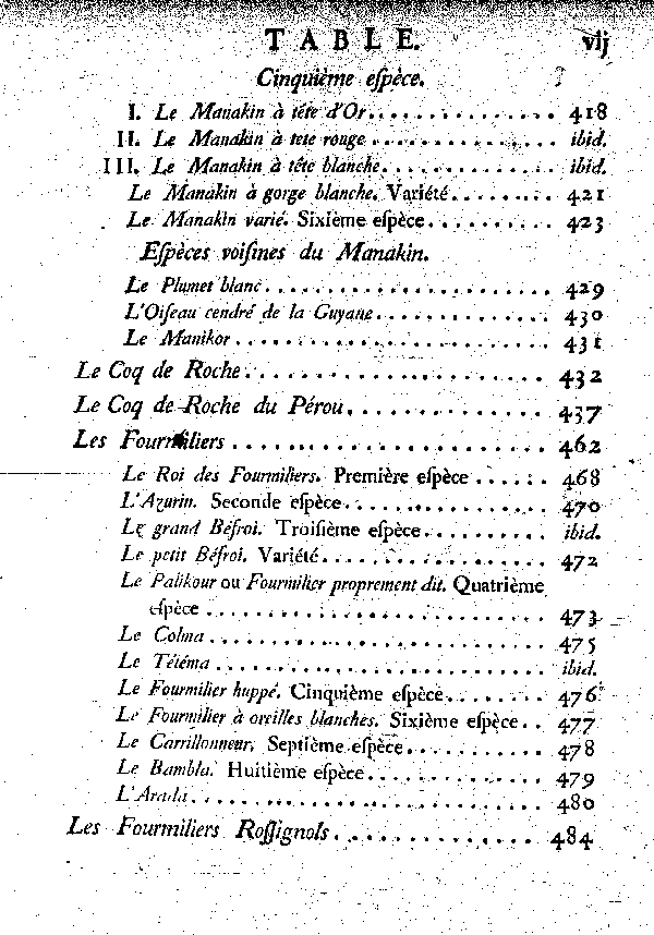 Table des matières