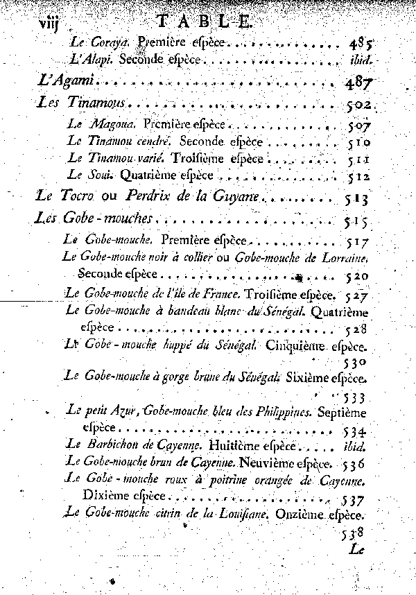 Table des matières