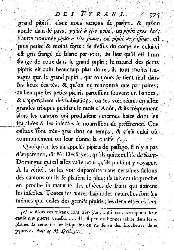 Le Titiri ou Pipiri. Première et s.