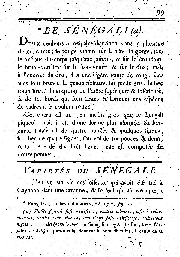 Variétés du Sénégali.