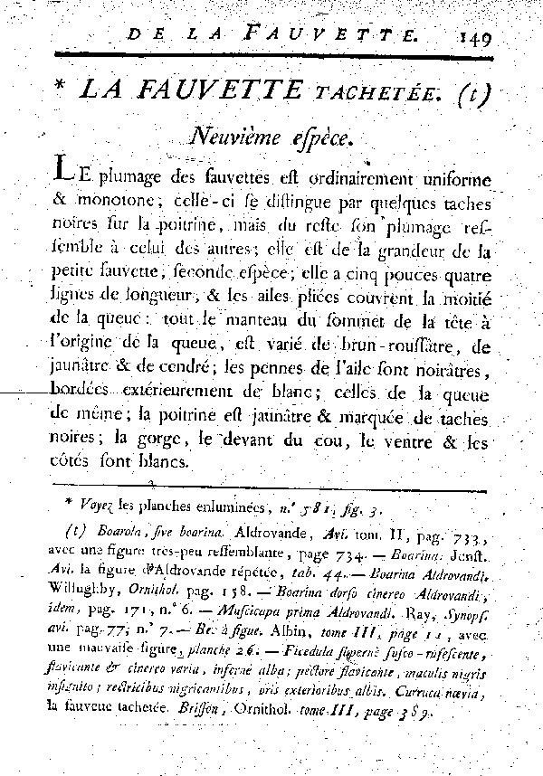  La Fauvette tachetée