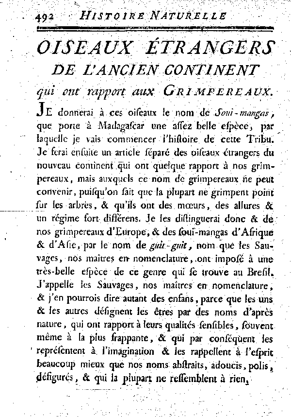 Oiseaux étrangers de l'ancien continent, qui ont rapport aux Grimpereaux.