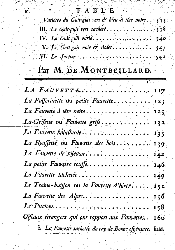 Table des matières