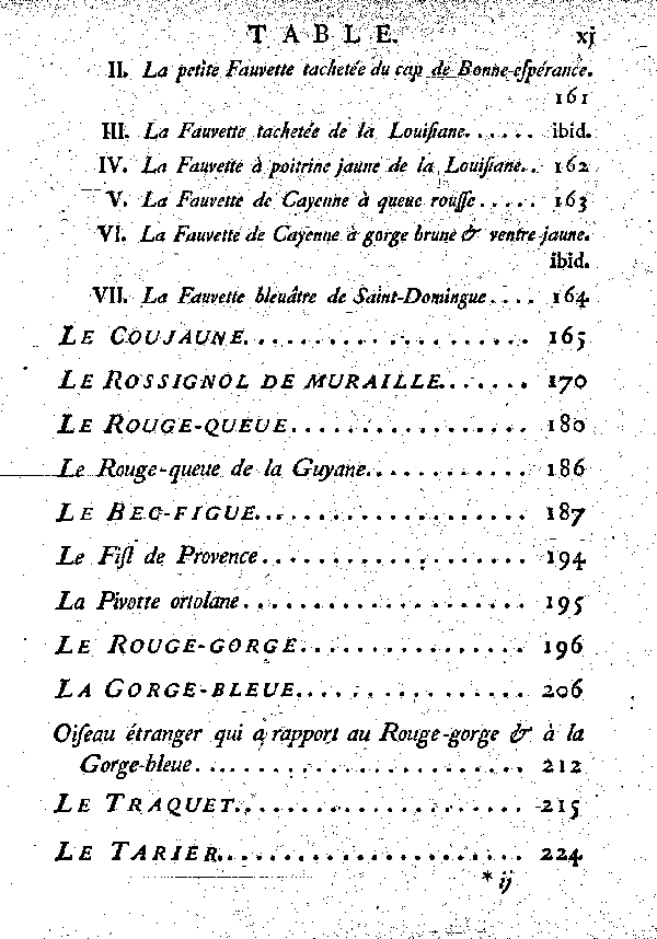 Table des matières