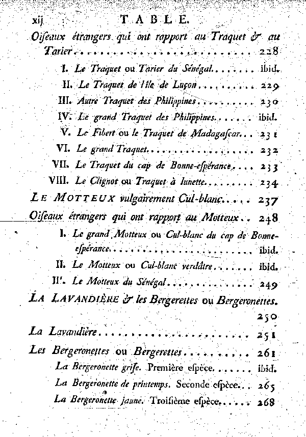 Table des matières