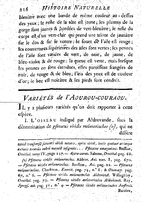 Variétés de l'Aourou-couraou.