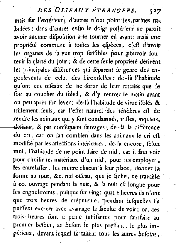 Oiseaux étrangers qui ont rapport à l'Engoulevent.