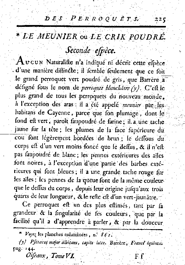 Le Meunier ou le Crik poudré.