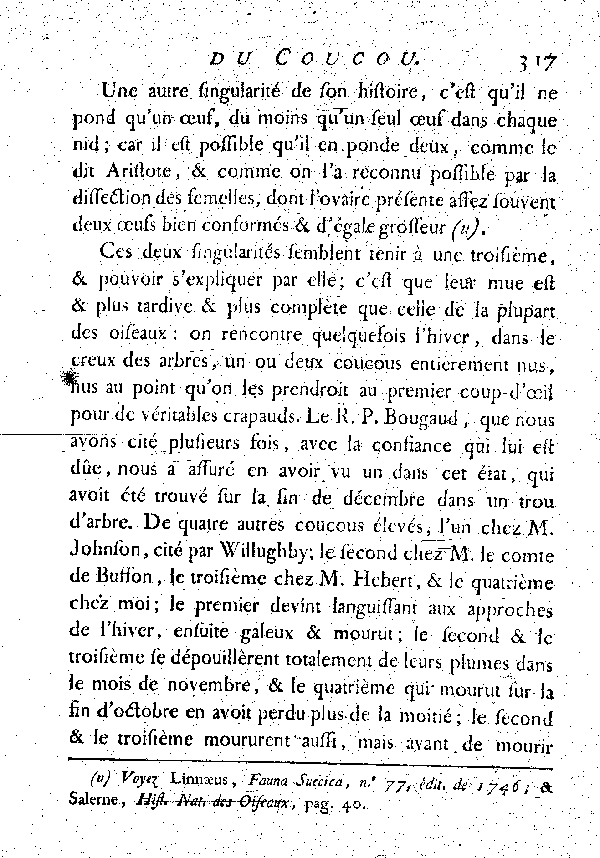 Par M. DE BUFFON.LE COUCOU.