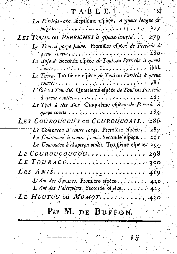 Table des matières