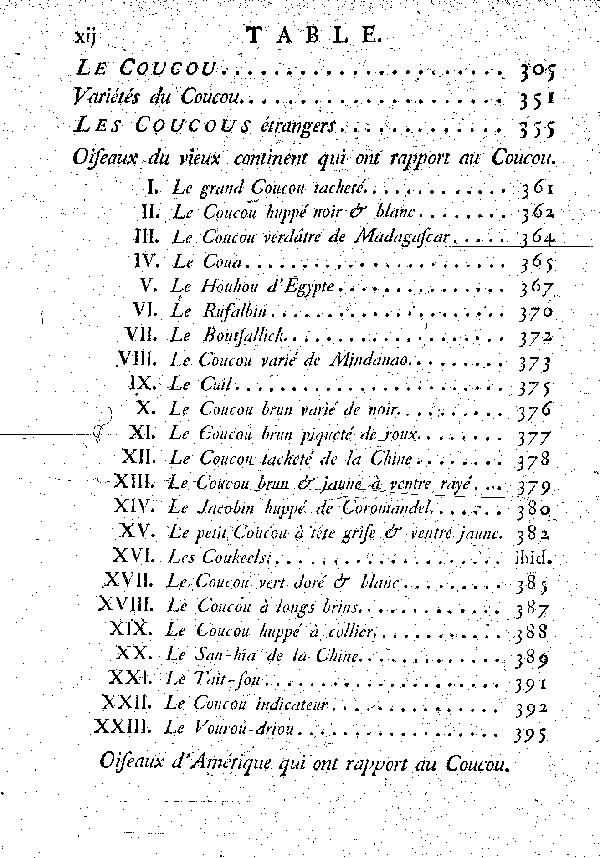 Table des matières