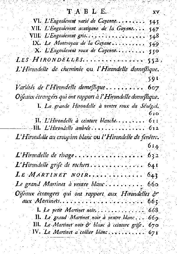 Table des matières