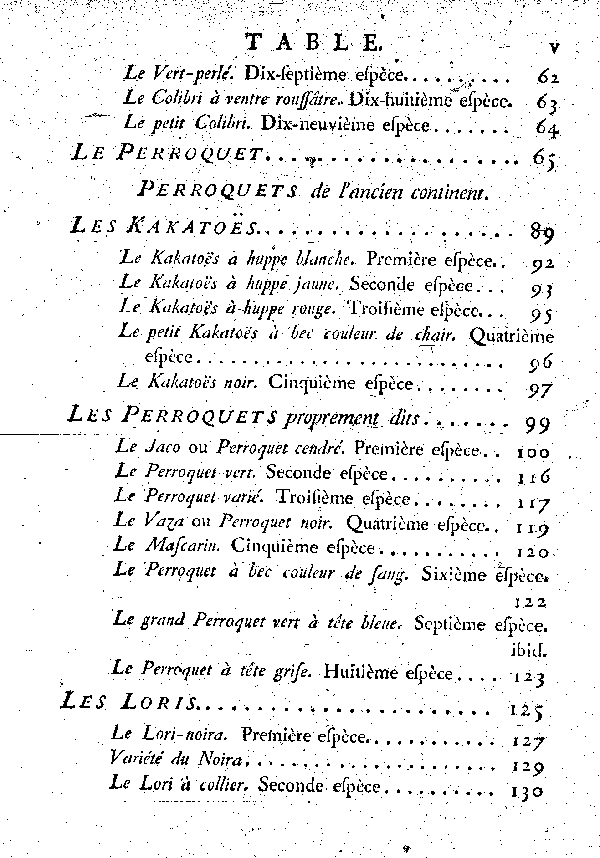 Table des matières