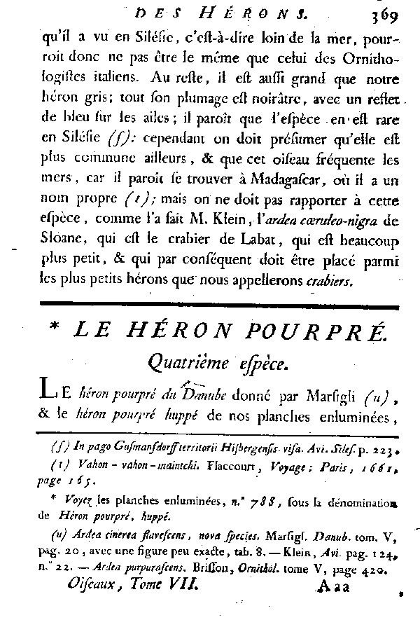 Le Héron pourpré.