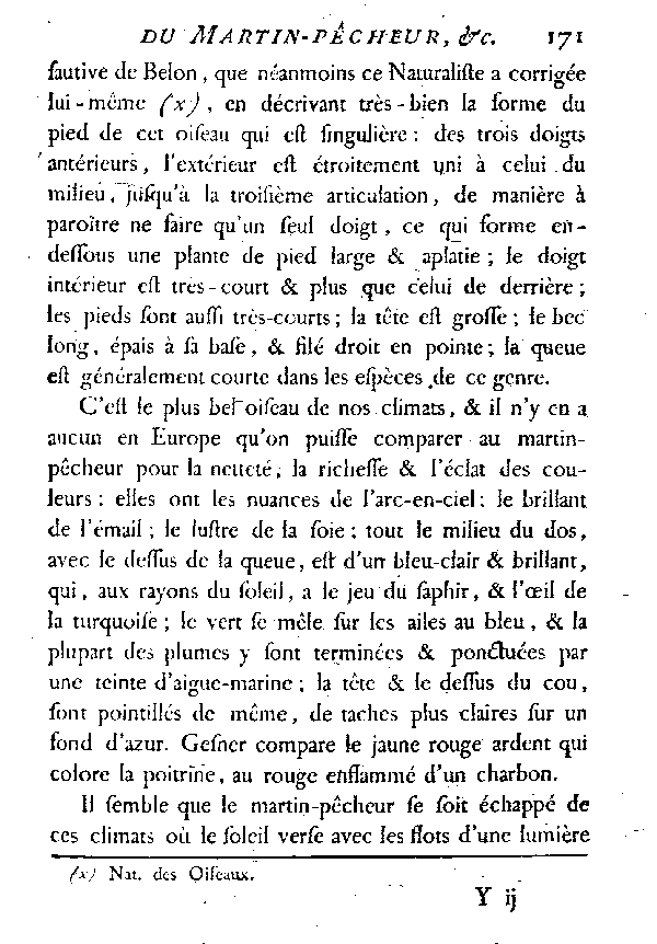 LE MARTIN-PêCHEUR ou L'ALCYON.