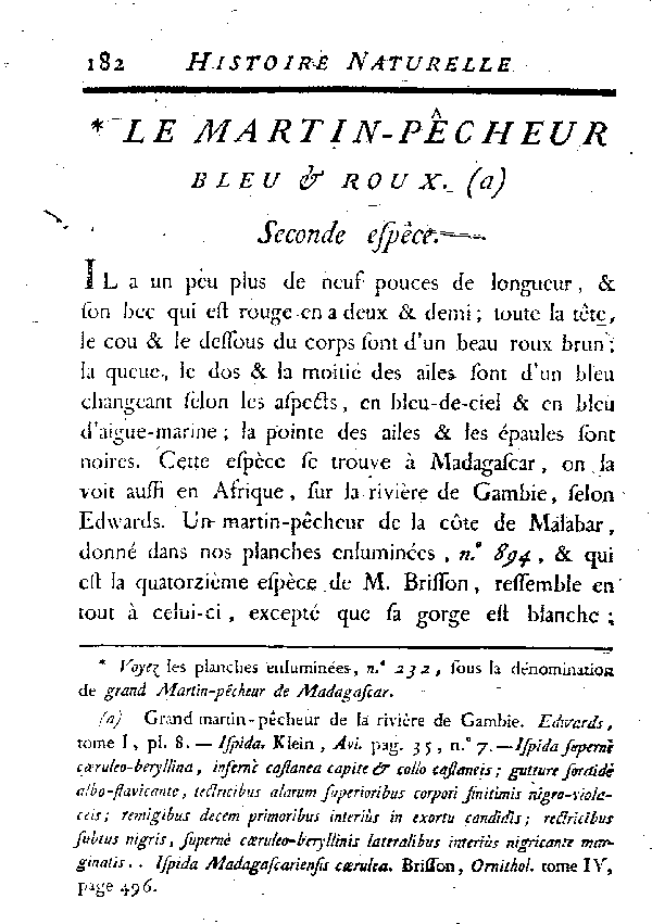 Le Martin-pêcheur bleu et roux.