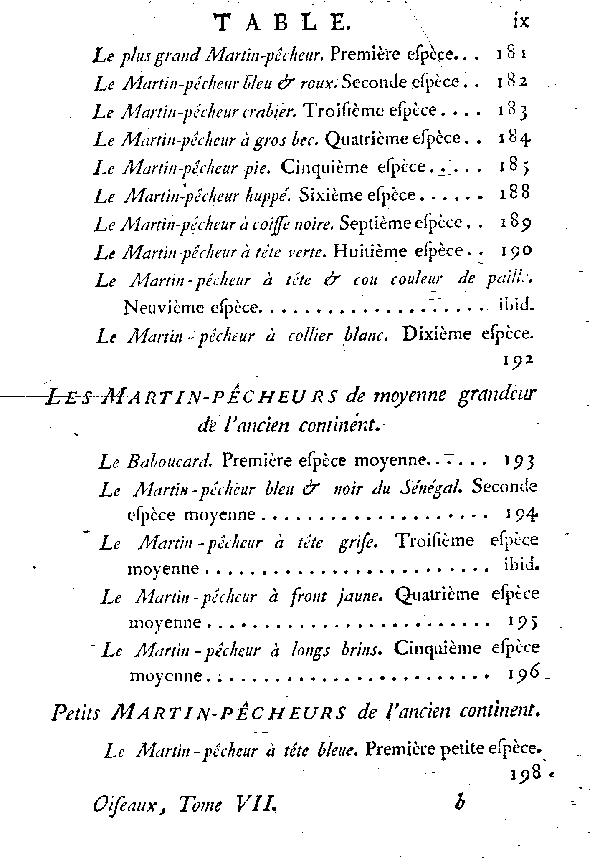 Table des matières