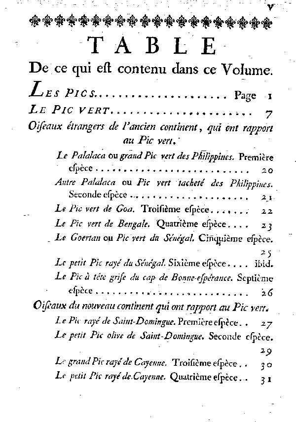 Table des matières