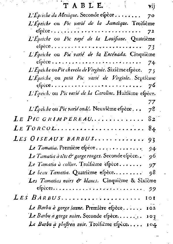 Table des matières