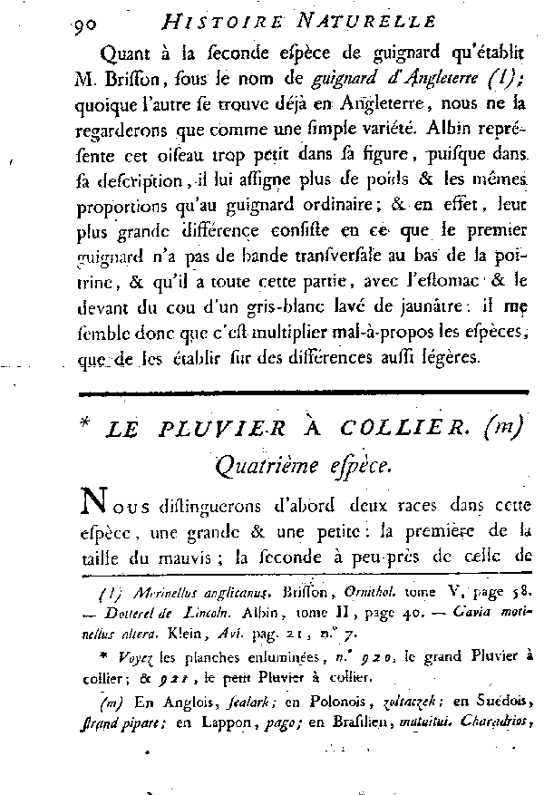 Le Pluvier à collier.