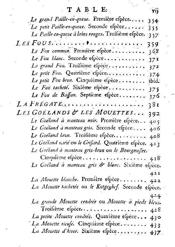 Table des matières