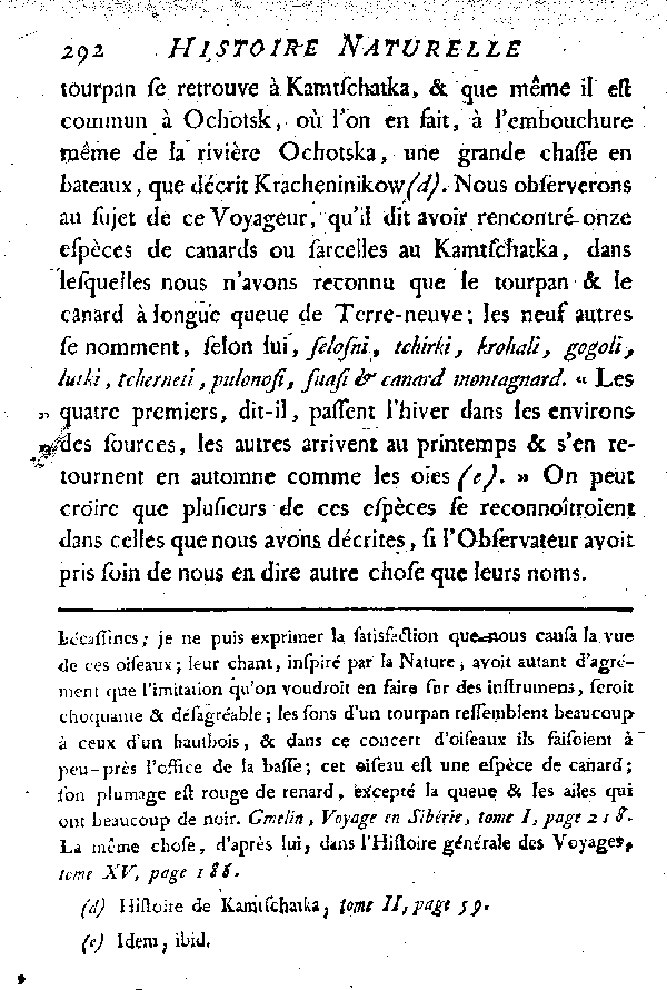 Espèces qui ont rapport aux Canards et aux Sarcelles.