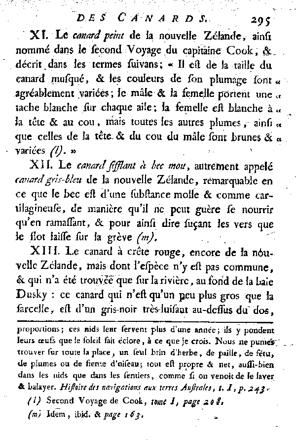 Espèces qui ont rapport aux Canards et aux Sarcelles.