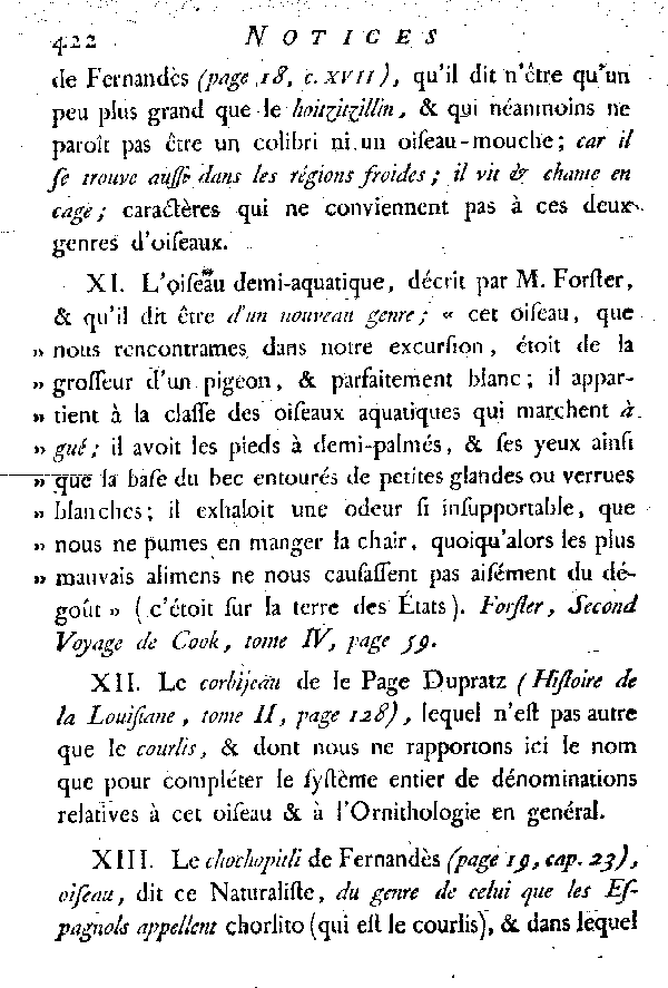 NOTICES et indications de quelques espèces d'Oiseaux incertaines ou inconnues.