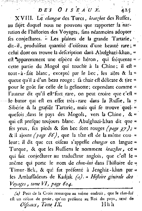 NOTICES et indications de quelques espèces d'Oiseaux incertaines ou inconnues.