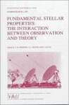 Fundamental Stellar Properties: The Interaction Between Observation and Theory - Proceeding of the 189th Symposium of the International Astronomical (International Astronomical Union Symposia)